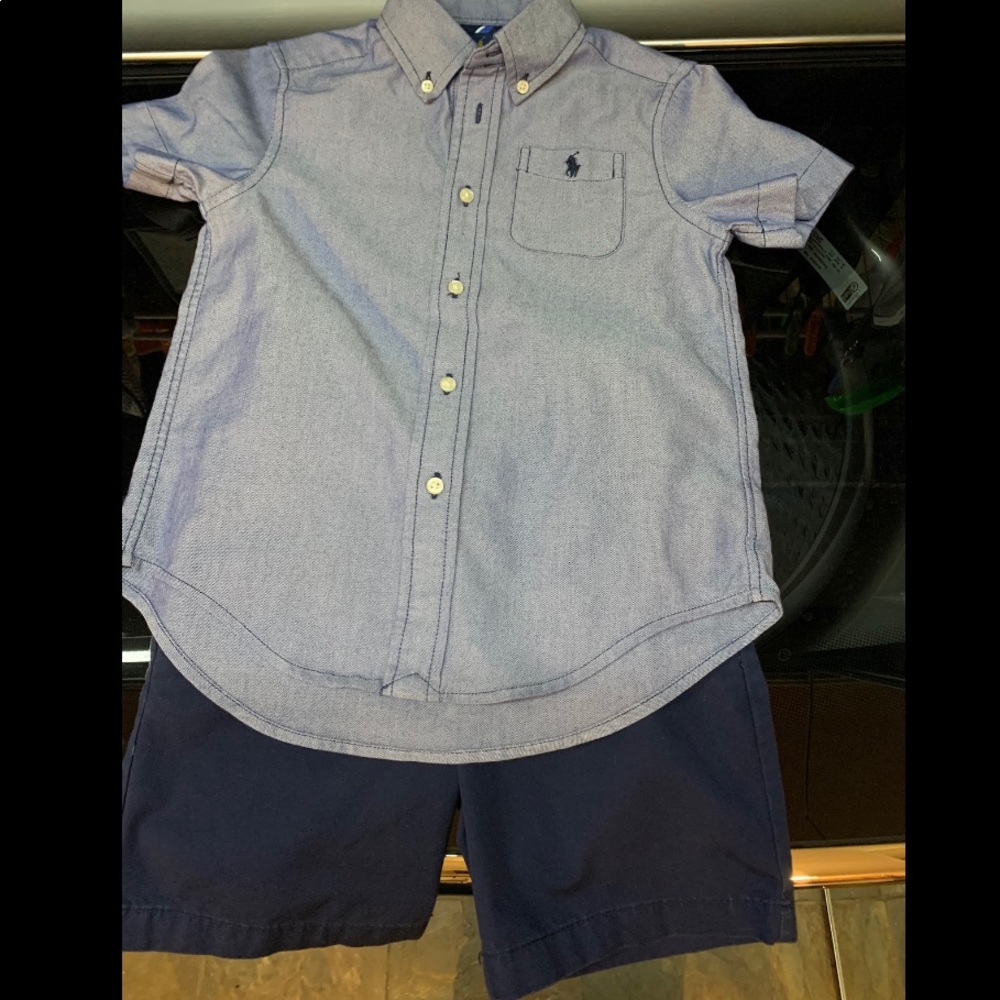 Ralph Lauren Short Sleeve Button Shirt & Short Set